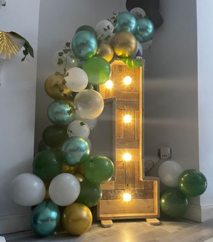 Light Up Numbers Hire - Light Up Birthday & Anniversary Rustic