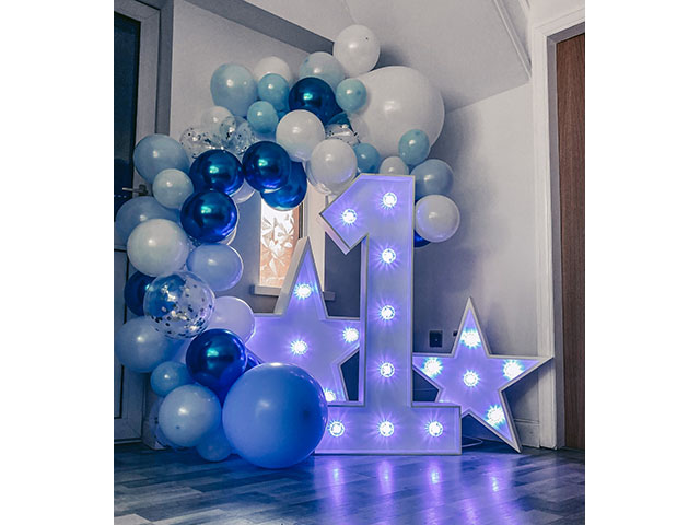 Light Up Numbers Hire - Light Up Birthday & Anniversary Rustic