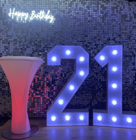 Light Up Numbers Hire
