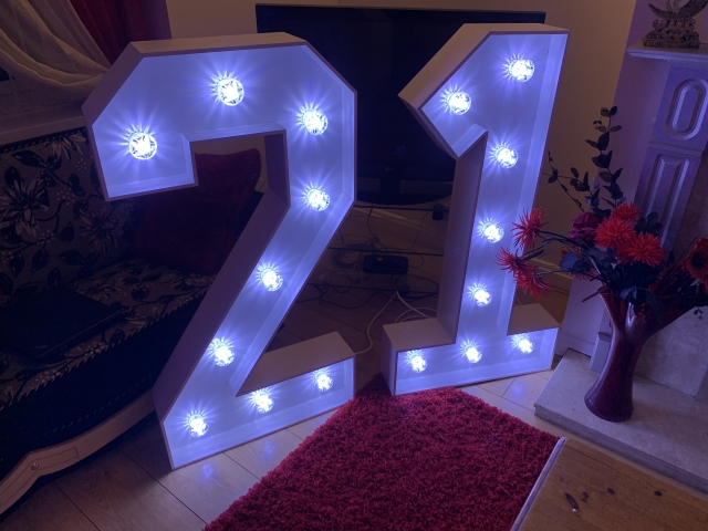 Light Up Numbers Hire