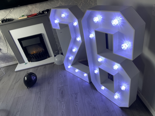 Light Up Numbers Hire