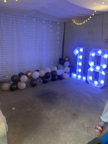 Light Up Numbers Hire
