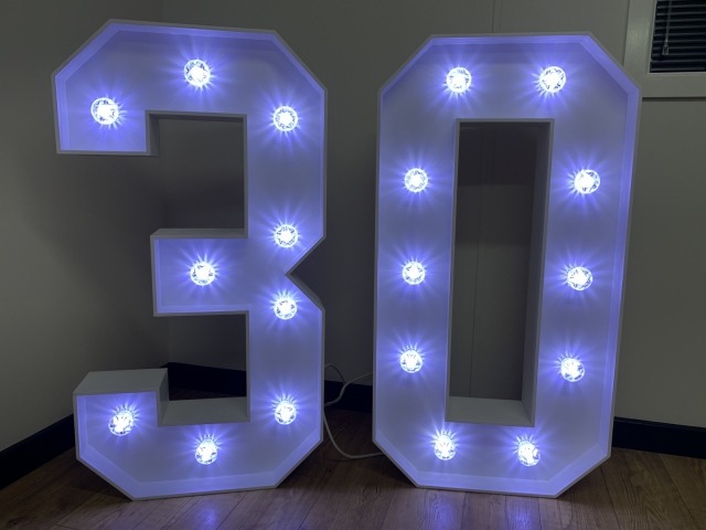 Light Up Numbers Hire