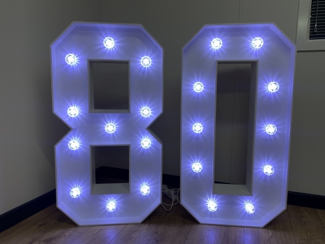 Light Up Numbers Hire