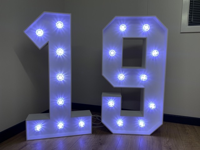 Light Up Numbers Hire